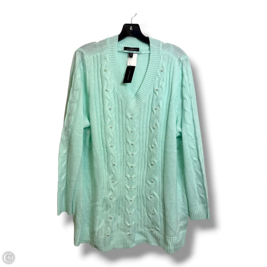 Sweater By Lane Bryant In Aqua, Size: 1x