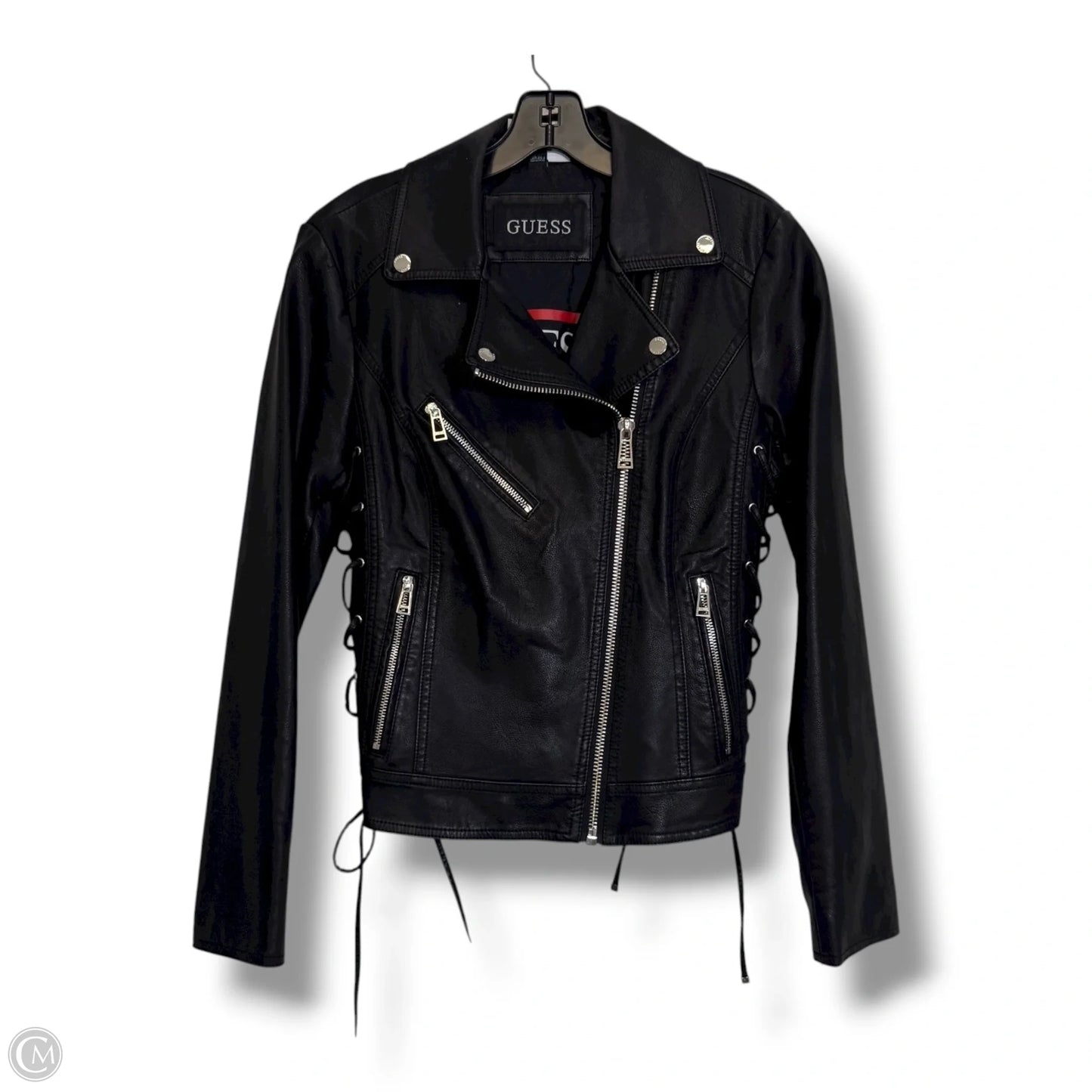 Jacket Moto By Guess In Black, Size: M