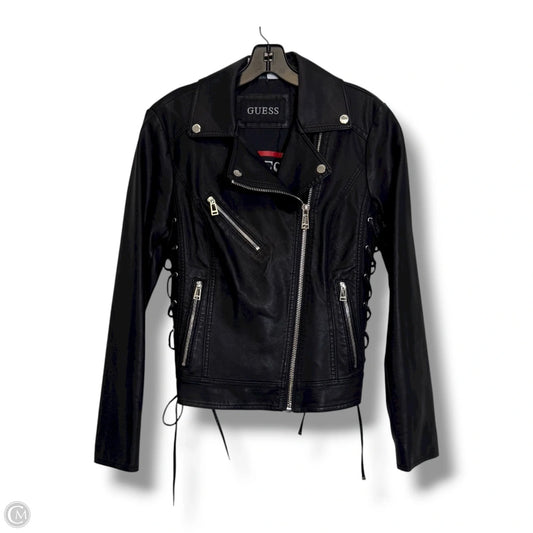 Jacket Moto By Guess In Black, Size: M