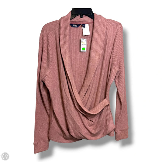 Top Long Sleeve By Lands End In Mauve, Size: L