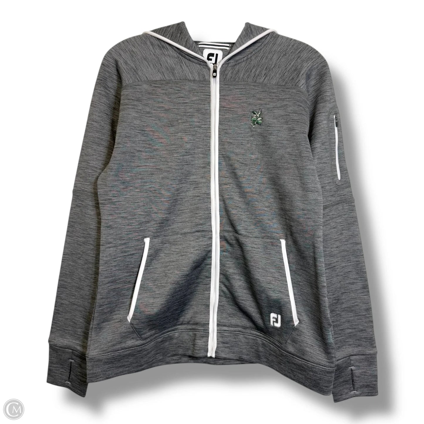 Athletic Jacket By Cme In Grey, Size: S