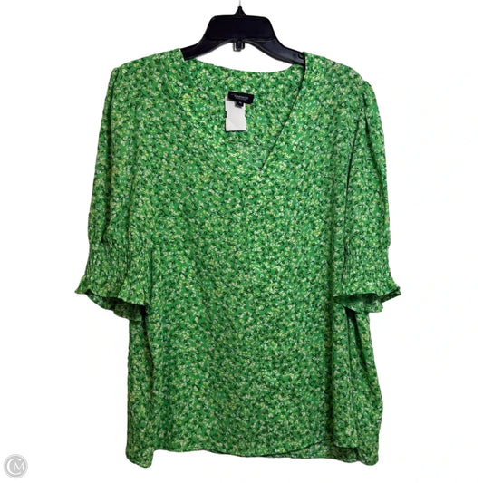 Top Short Sleeve By Jones New York In Green, Size: 1x