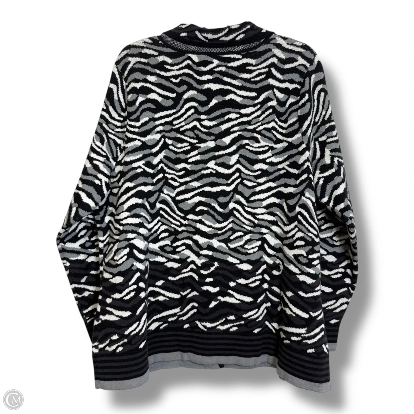 Cardigan By Isaac Mizrahi Live Qvc In Animal Print, Size: 2x
