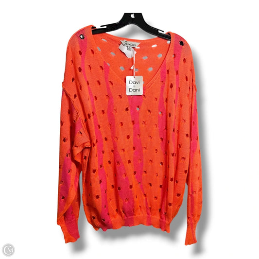 Sweater By Davi & Dani In Orange, Size: Xl