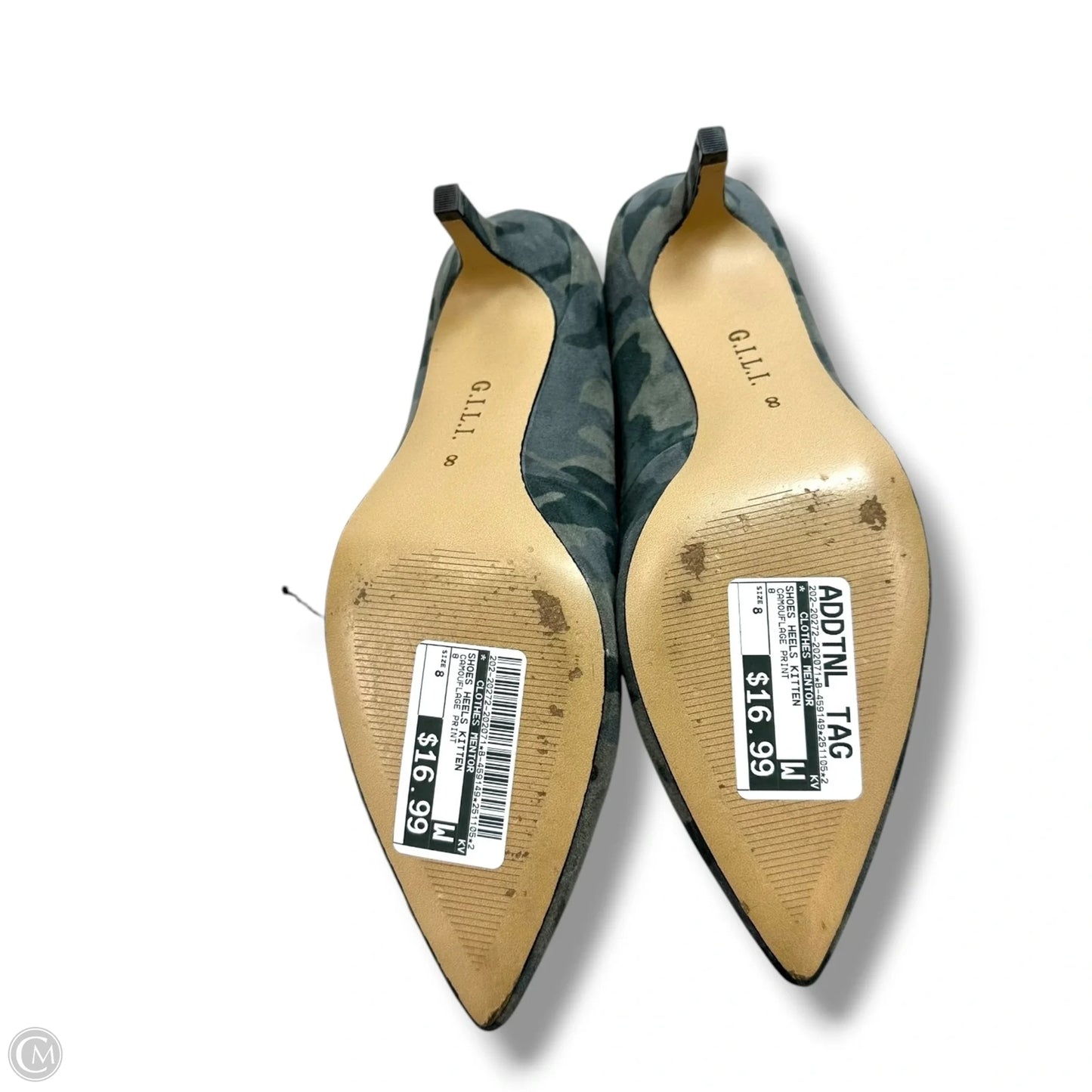 Shoes Heels Kitten By Clothes Mentor In Camouflage Print, Size: 8