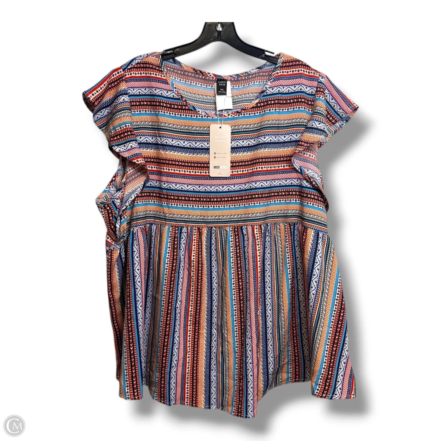 Top Sleeveless By Clothes Mentor In Multi-colored, Size: 4x