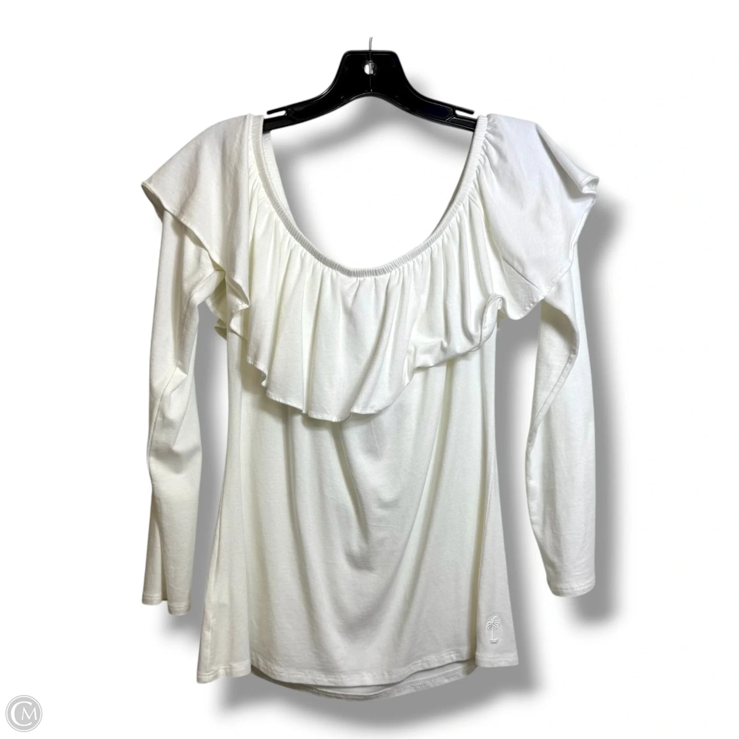 Top Long Sleeve Designer By Lilly Pulitzer In White, Size: S