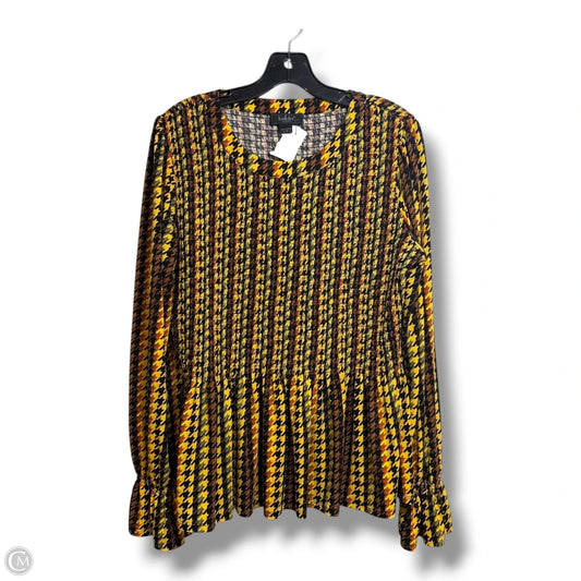 Top Long Sleeve By Belldini In Yellow, Size: L