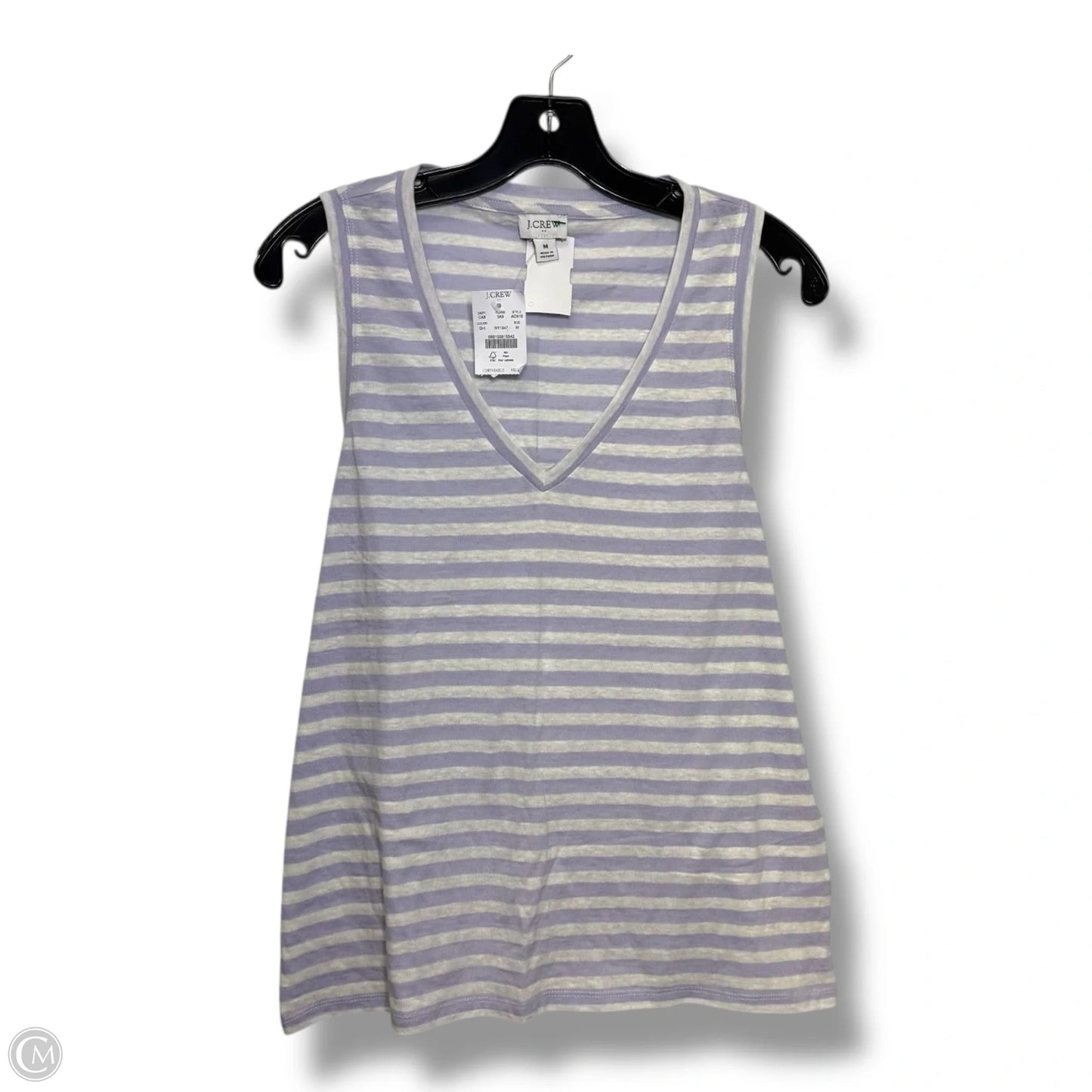 Top Sleeveless Basic By J. Crew In Striped Pattern, Size: M
