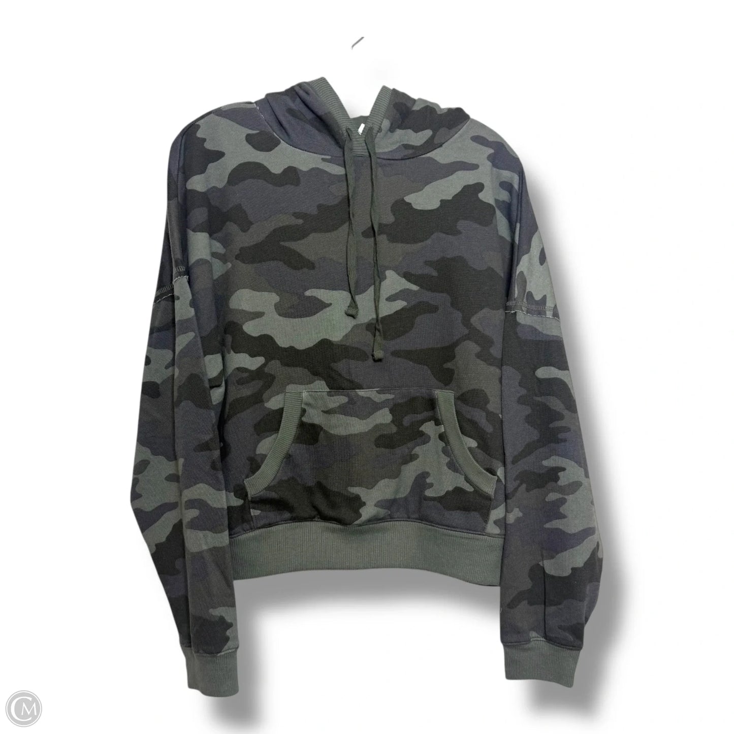 Sweatshirt Hoodie By Lucky Brand In Camouflage Print, Size: L