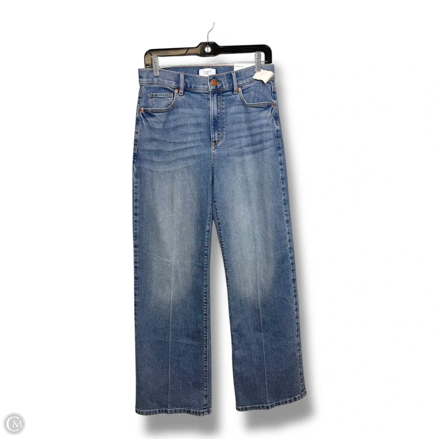 Jeans Wide Leg By Loft In Blue Denim, Size: 4