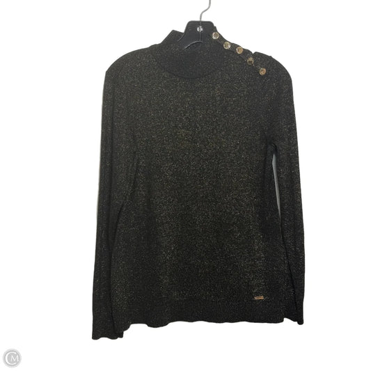 Top Long Sleeve By Calvin Klein In Black, Size: S