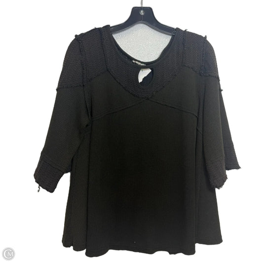 Top Short Sleeve By Pol In Brown, Size: M