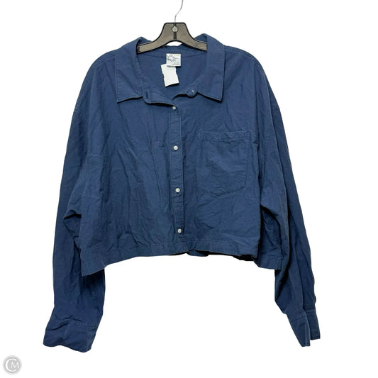 Top Long Sleeve By Aerie In Blue, Size: Xxl