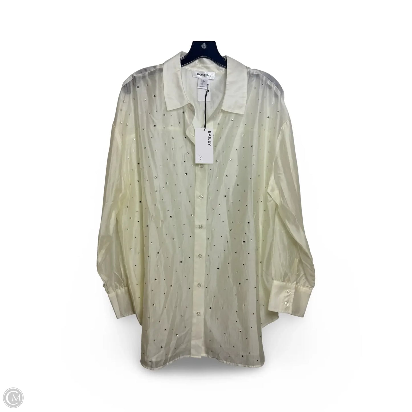 Top Long Sleeve By Bailey 44 In Ivory, Size: Xl