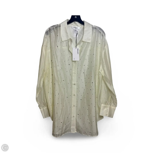 Top Long Sleeve By Bailey 44 In Ivory, Size: Xl