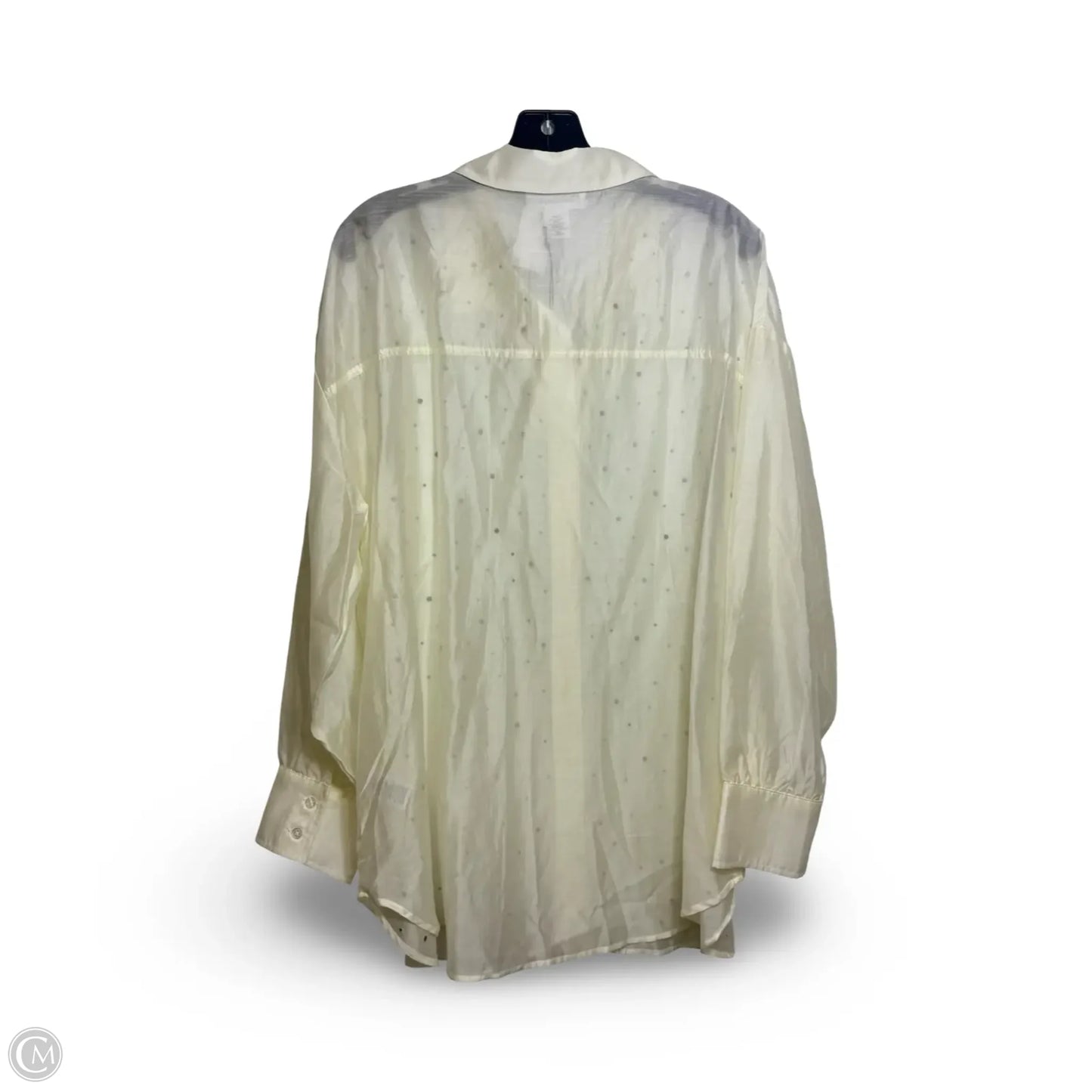 Top Long Sleeve By Bailey 44 In Ivory, Size: Xl