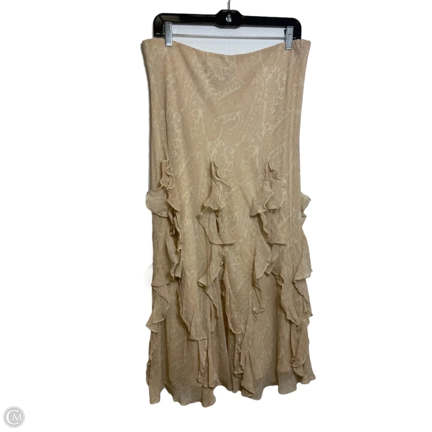 Skirt Midi By Lauren By Ralph Lauren In Tan, Size: L