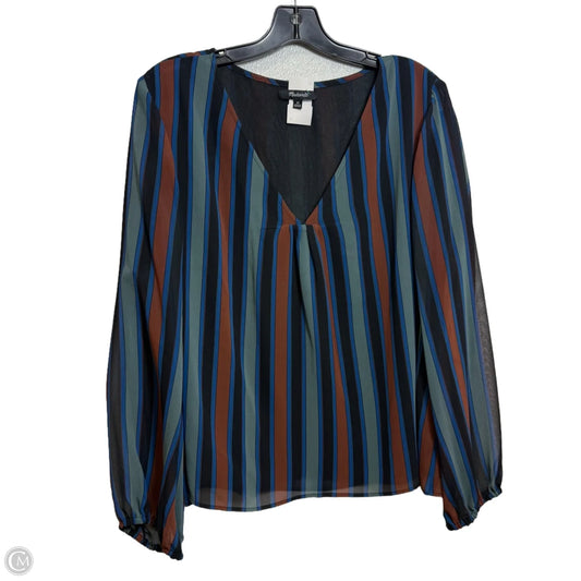 Top Long Sleeve By Madewell In Striped Pattern, Size: 2x