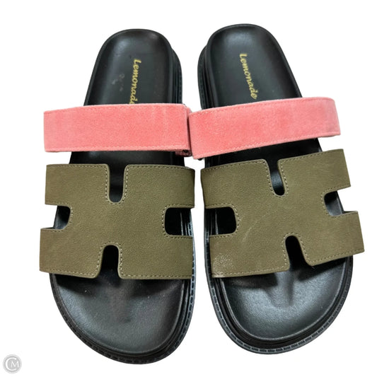 Sandals Flats By Clothes Mentor In Pink, Size: 9