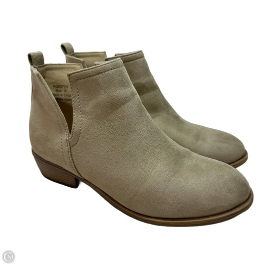 Boots Ankle Flats By Journee In Beige, Size: 10