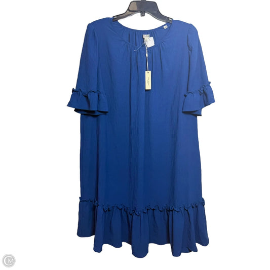 Dress Casual Short By Max Studio In Blue, Size: 1x