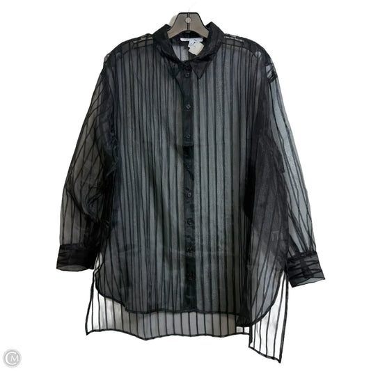 Top Long Sleeve By Dr2 In Black, Size: M