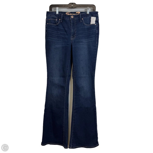 Jeans Flared By Seven 7 In Blue Denim, Size: 6
