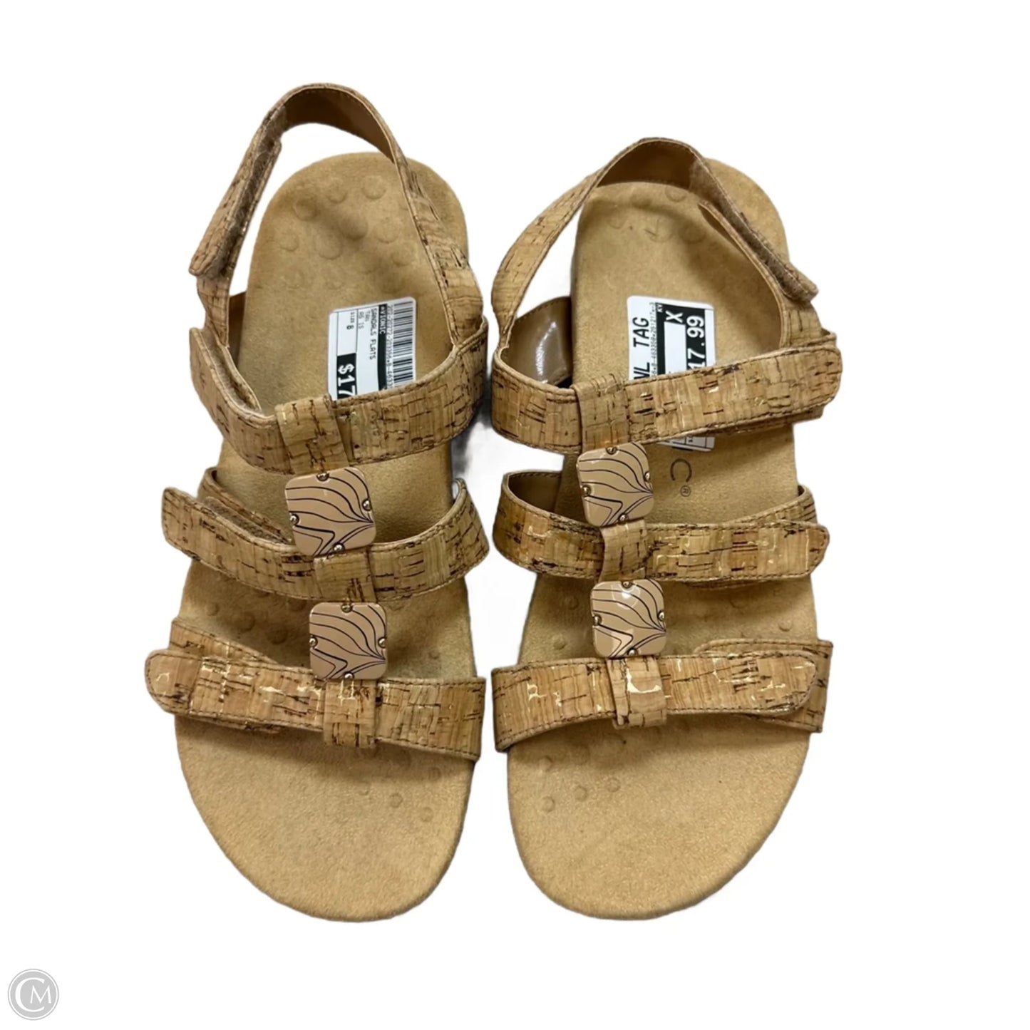 Sandals Flats By Vionic In Tan, Size: 8