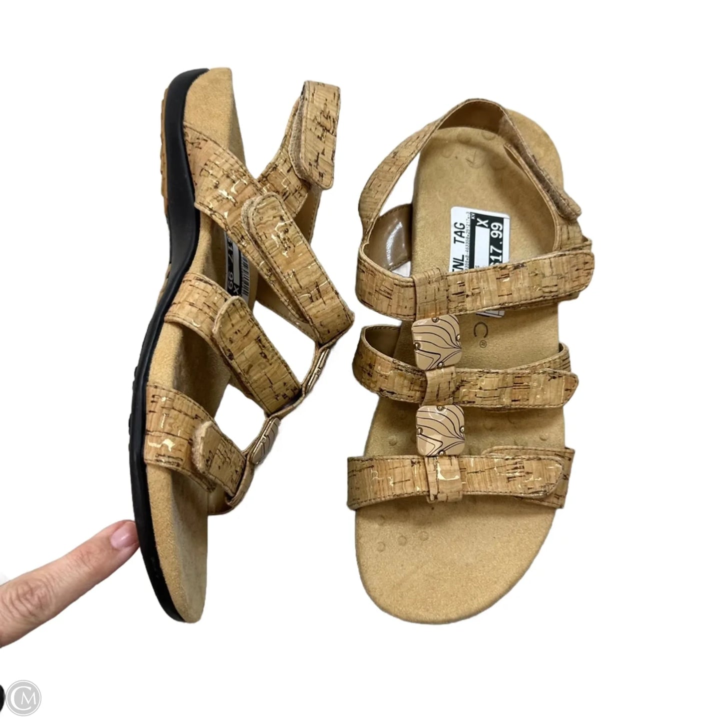 Sandals Flats By Vionic In Tan, Size: 8