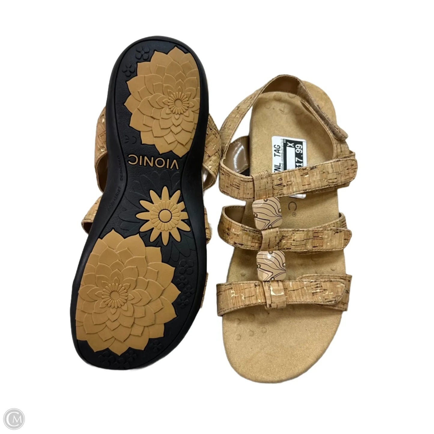 Sandals Flats By Vionic In Tan, Size: 8