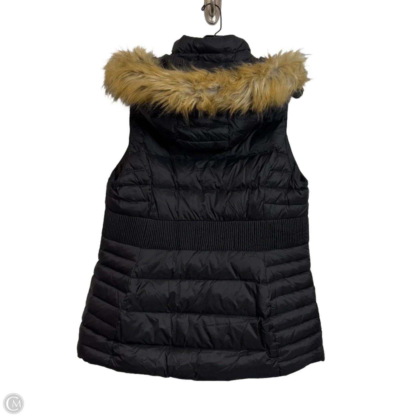 Down puffer Vest Designer By Kate Spade In Black, Size: Xl