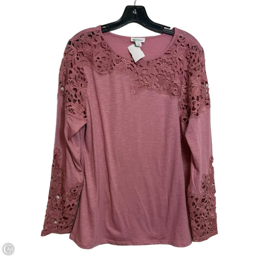 Top Long Sleeve By Sundance In Rose Gold, Size: L