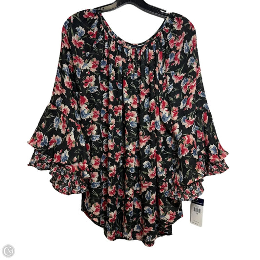 Top Long Sleeve By Chaps In Floral Print, Size: 1x