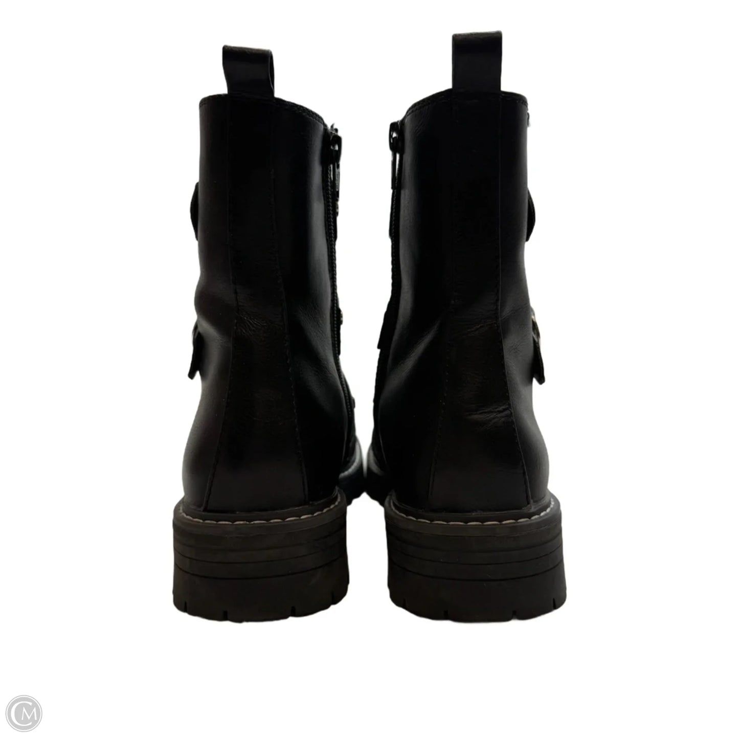 Boots Ankle Flats By So In Black, Size: 8