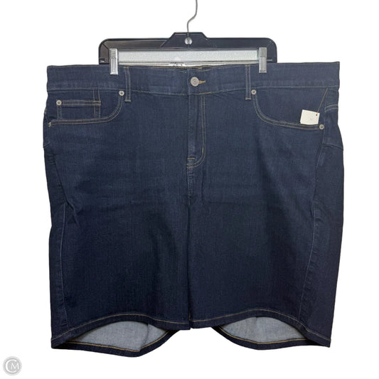 BOMBSHELL 8" BERMUDA SHORTS By Torrid In Blue Denim, Size: 26