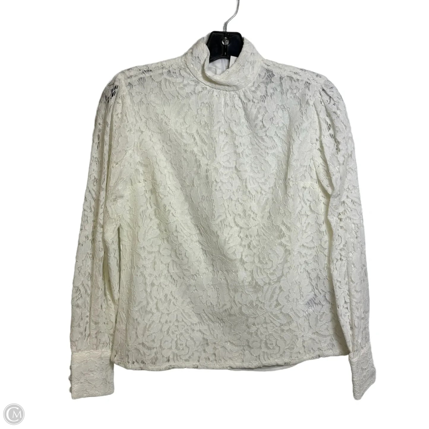 Top Long Sleeve By Lauren By Ralph Lauren In White, Size: 0p