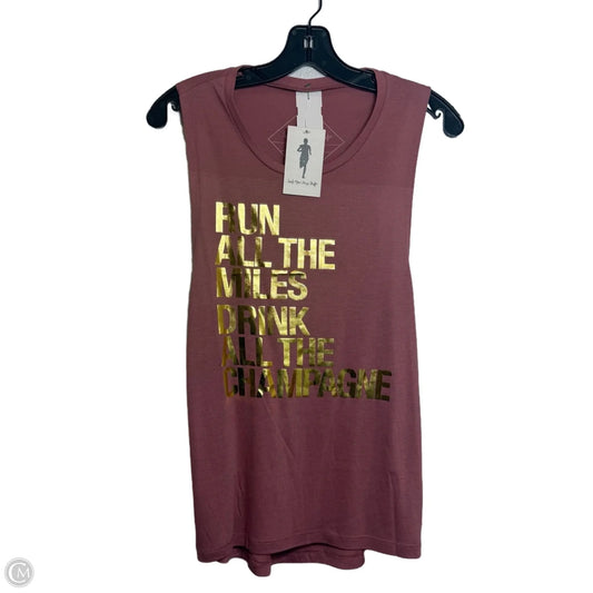 Athletic Tank Top By Cmf In Mauve, Size: S