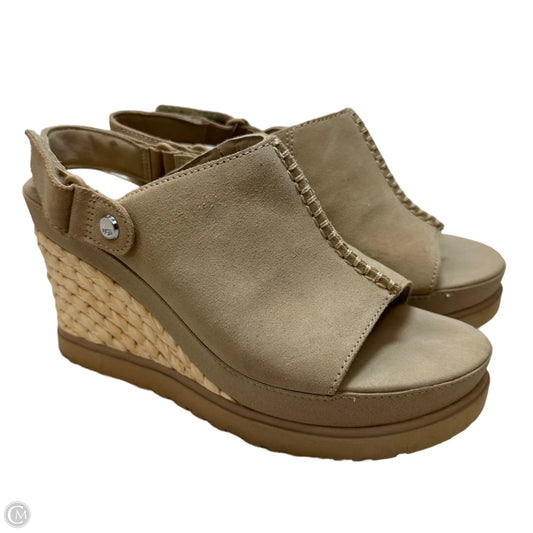 Sandals Designer By Ugg In Beige, Size: 9.5