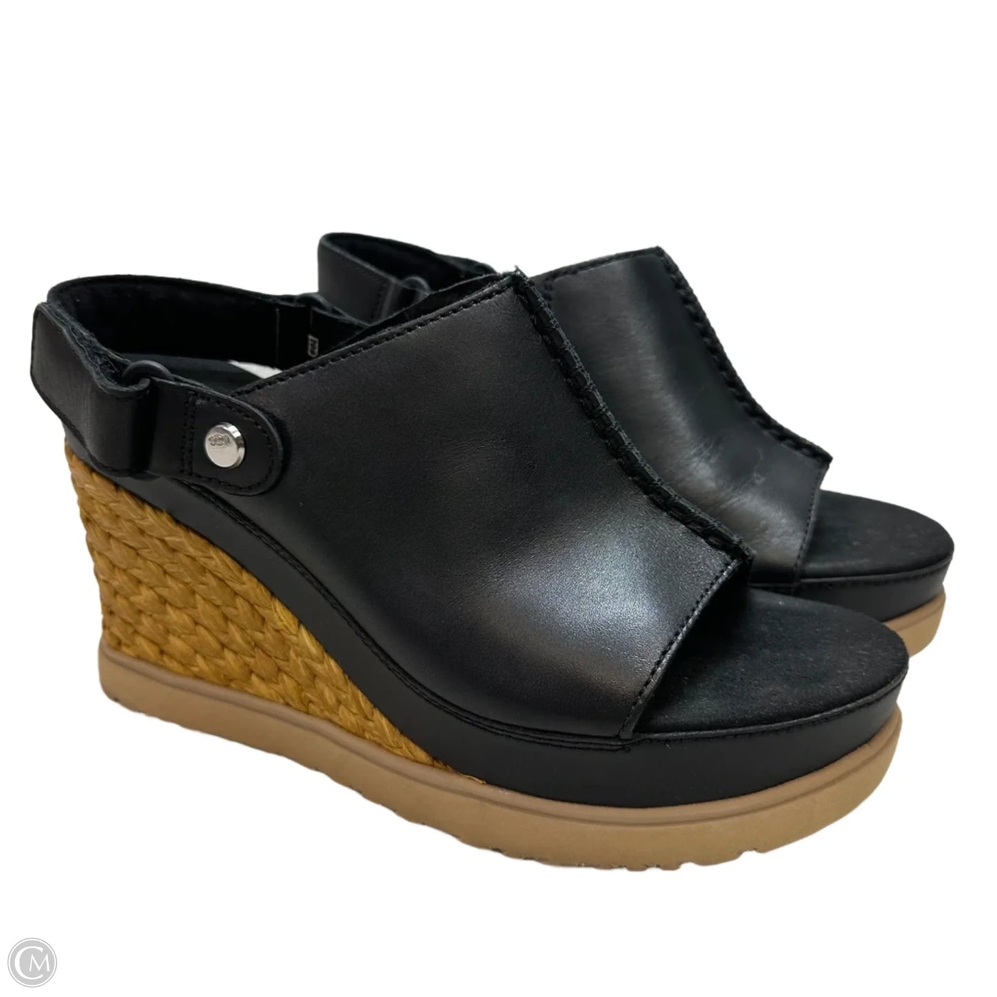 Sandals Designer By Ugg In Black, Size: 9.5