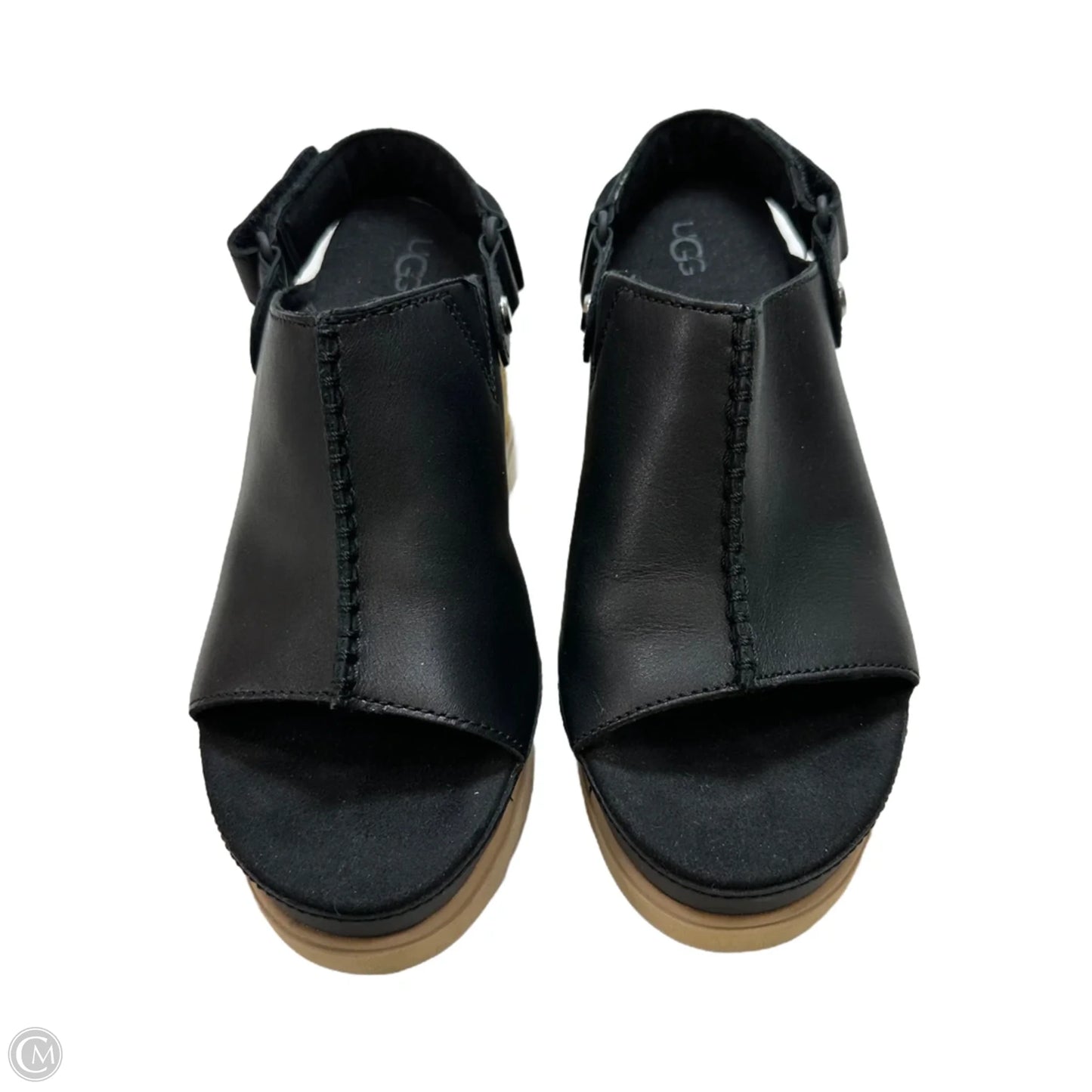 Sandals Designer By Ugg In Black, Size: 9.5