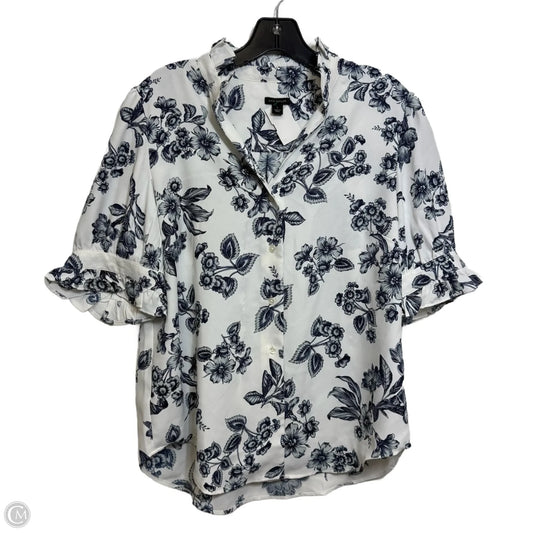 Top Short Sleeve By Ann Taylor In Floral Print, Size: M