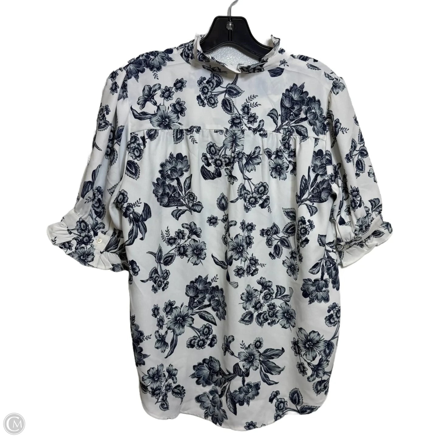 Top Short Sleeve By Ann Taylor In Floral Print, Size: M