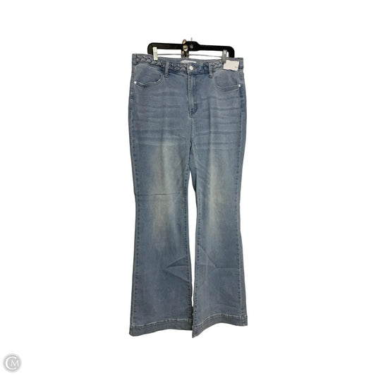 Jeans Wide Leg By Judy Blue In Blue Denim, Size: 16