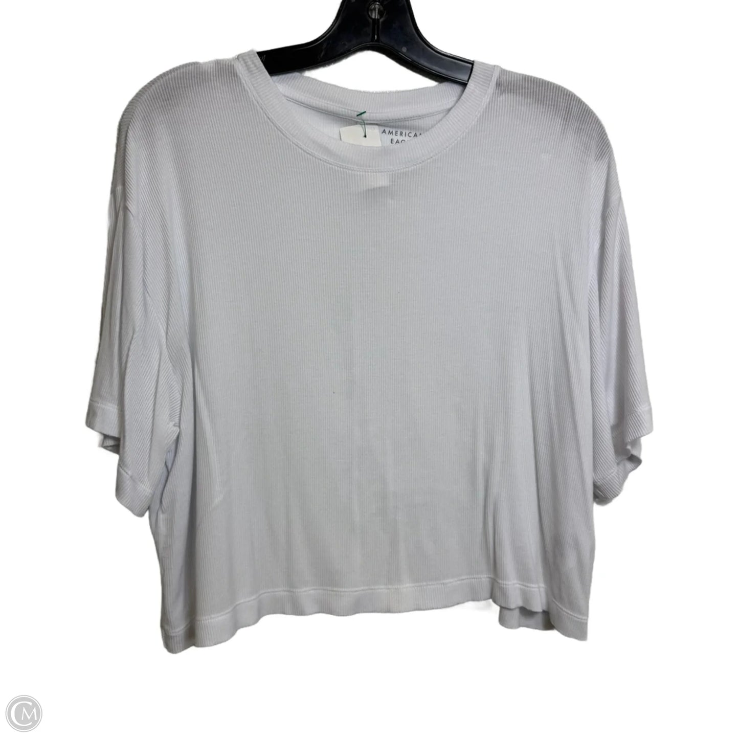 Top Short Sleeve Basic By American Eagle In White, Size: L