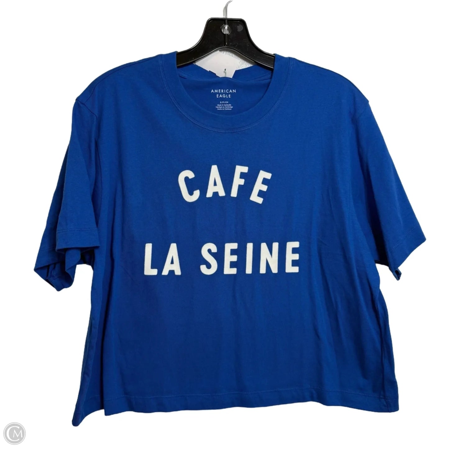 Top Short Sleeve Basic By American Eagle In Blue, Size: S