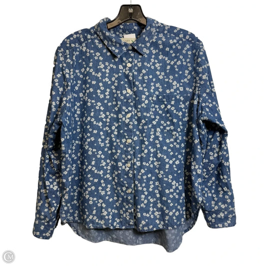 Top Long Sleeve By Loft In Blue, Size: Xlp