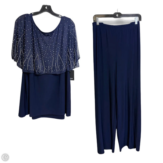 Pants Set 2pc By Marina In Navy, Size: 20