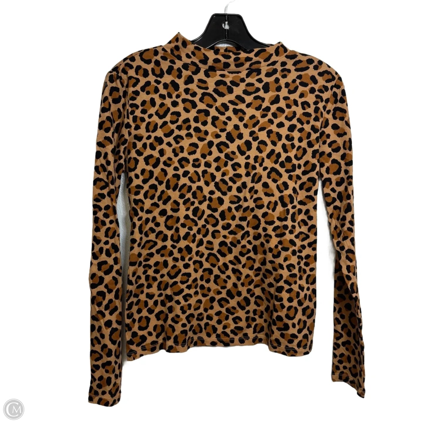 Top Long Sleeve Basic By Ann Taylor In Animal Print, Size: S