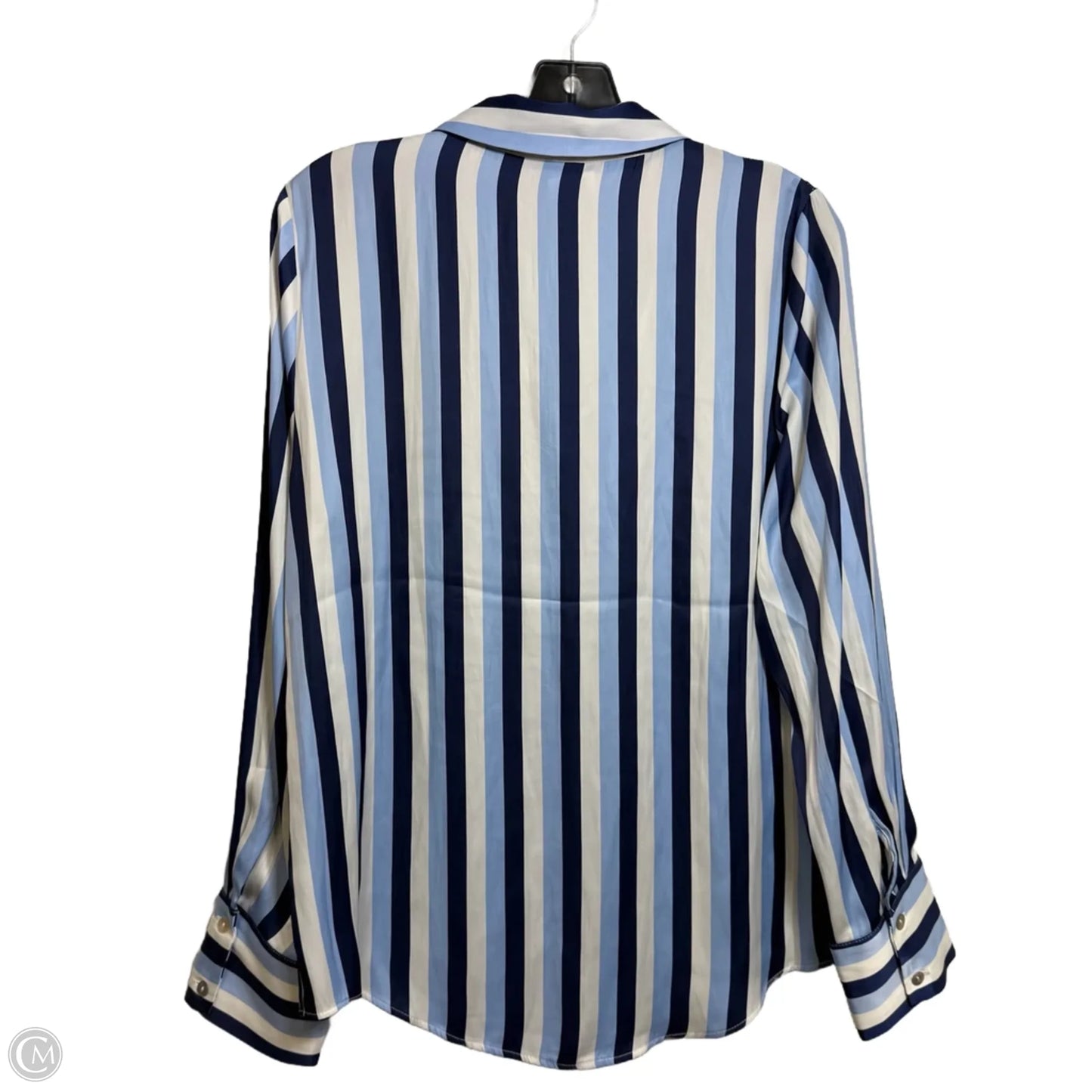 Top Long Sleeve By Versona In Striped Pattern, Size: L